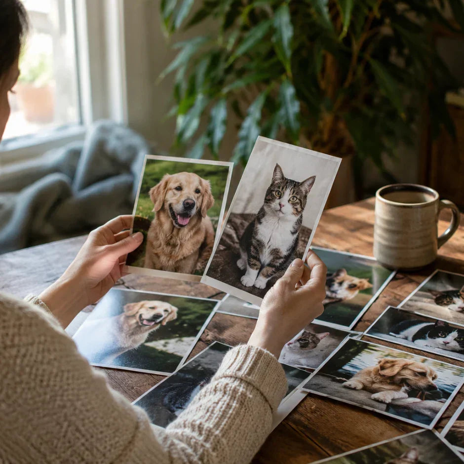 great pet portrait reference photo examples being selected for a custom pet portrait