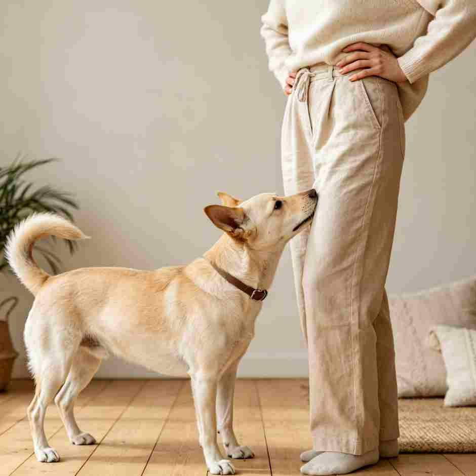 dog sniffing human crotch behavior explanation natural instinct dog smell humans