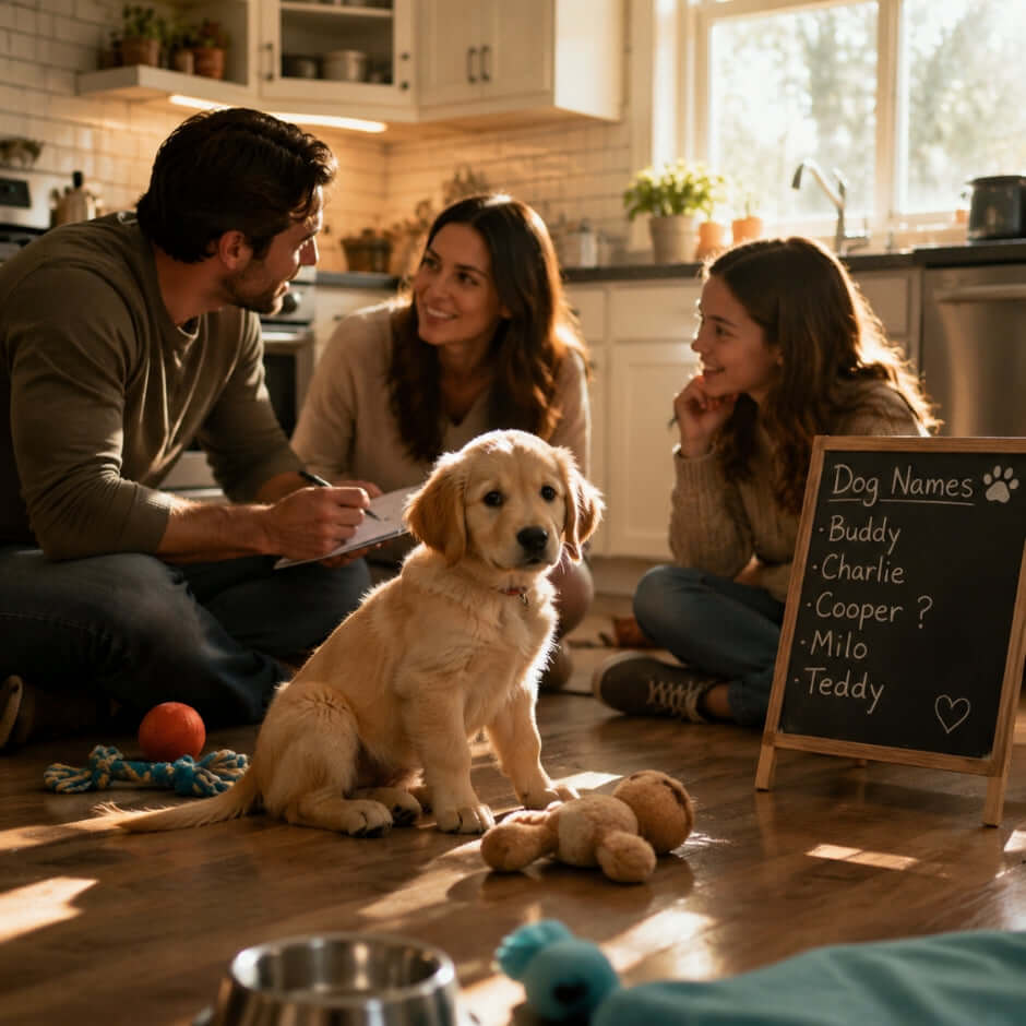 dog names inspired by personality and everyday family moments