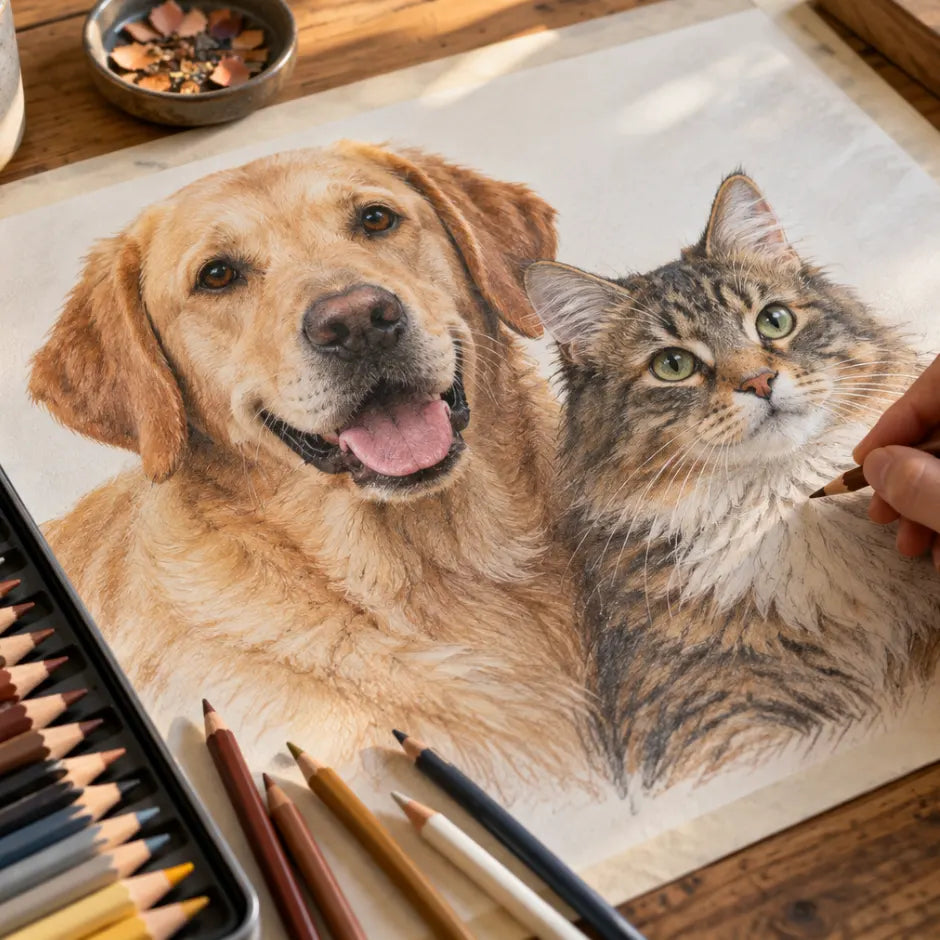 Best colored pencils for realistic pet portraits and detailed fur