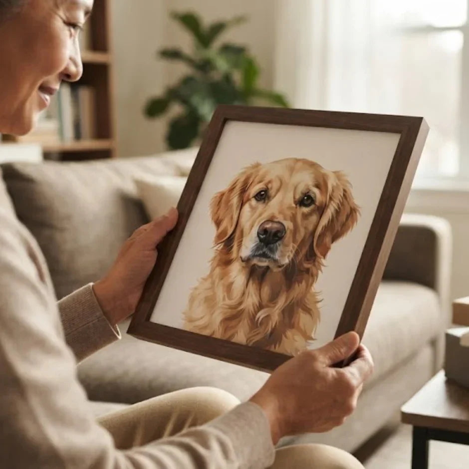 Choosing the perfect pet portrait gift for a pet owner