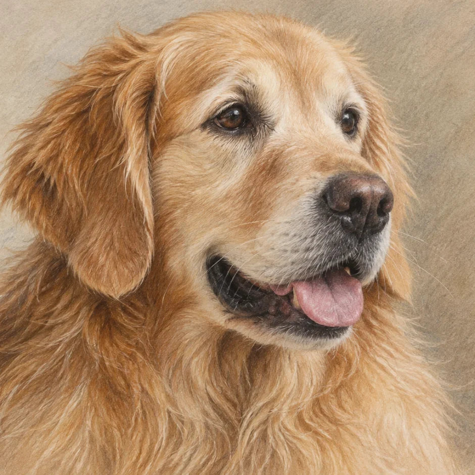 Realistic pet portrait with natural fur texture and facial proportions