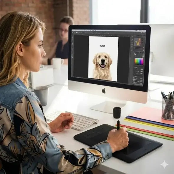 Custom Pet Memorial Portrait Step 2 — Our Artists Create Your Portrait