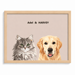 Modern Pet Portraits Two Pets