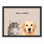 Modern Pet Portraits Two Pets