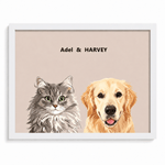 Modern Pet Portraits Two Pets