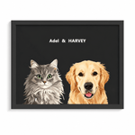 Modern Pet Portraits Two Pets