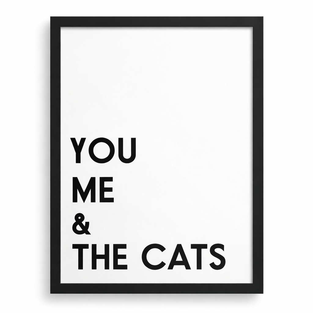 Custom Cat Lover Gift | "You Me & The Cats" Wall Art | KOKO | Modern Pet Wall Decor by KOKO