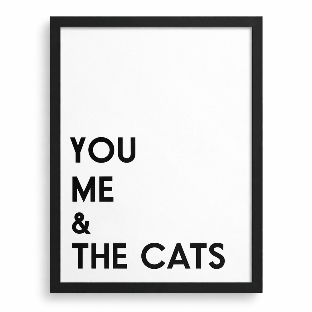 Custom Cat Lover Gift | "You Me & The Cats" Wall Art | KokoHearts