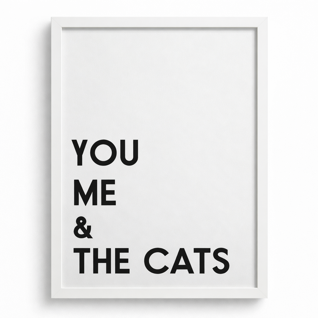 Custom Cat Lover Gift | "You Me & The Cats" Wall Art | KOKO | Modern Pet Wall Decor by KOKO