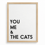 Custom Cat Lover Gift | "You Me & The Cats" Wall Art | KOKO | Modern Pet Wall Decor by KOKO