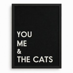Custom Cat Lover Gift | "You Me & The Cats" Wall Art | KOKO | Modern Pet Wall Decor by KOKO