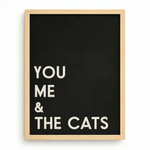 Custom Cat Lover Gift | "You Me & The Cats" Wall Art | KOKO | Modern Pet Wall Decor by KOKO