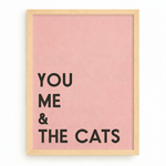 Custom Cat Lover Gift | "You Me & The Cats" Wall Art | KOKO | Modern Pet Wall Decor by KOKO