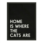 Minimalist Cat Wall Art | "Home Is Where The Cats Are" | KOKO | Modern Pet Wall Decor by KOKO