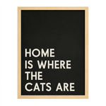Minimalist Cat Wall Art | "Home Is Where The Cats Are" | KOKO | Modern Pet Wall Decor by KOKO