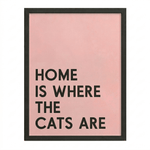 Minimalist Cat Wall Art | "Home Is Where The Cats Are" | KOKO | Modern Pet Wall Decor by KOKO