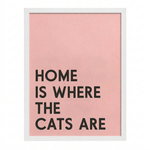 Minimalist Cat Wall Art | "Home Is Where The Cats Are" | KOKO | Modern Pet Wall Decor by KOKO