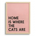 Minimalist Cat Wall Art | "Home Is Where The Cats Are" | KOKO | Modern Pet Wall Decor by KOKO
