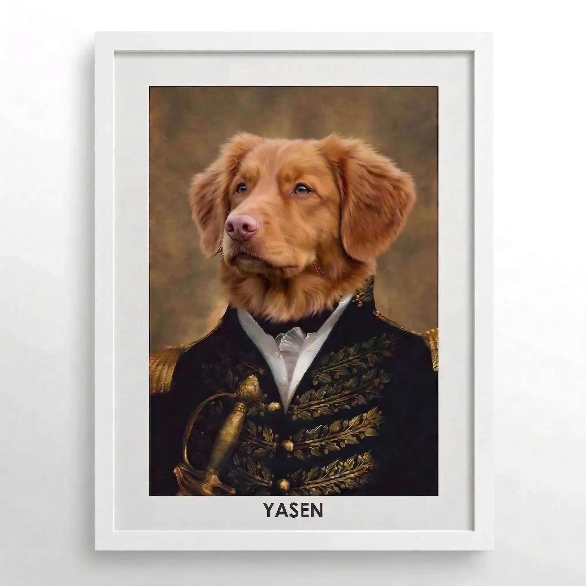 The Prince Custom Pet Portrait- Royal Pet Portrait Custom Hand-Drawn |KOKO