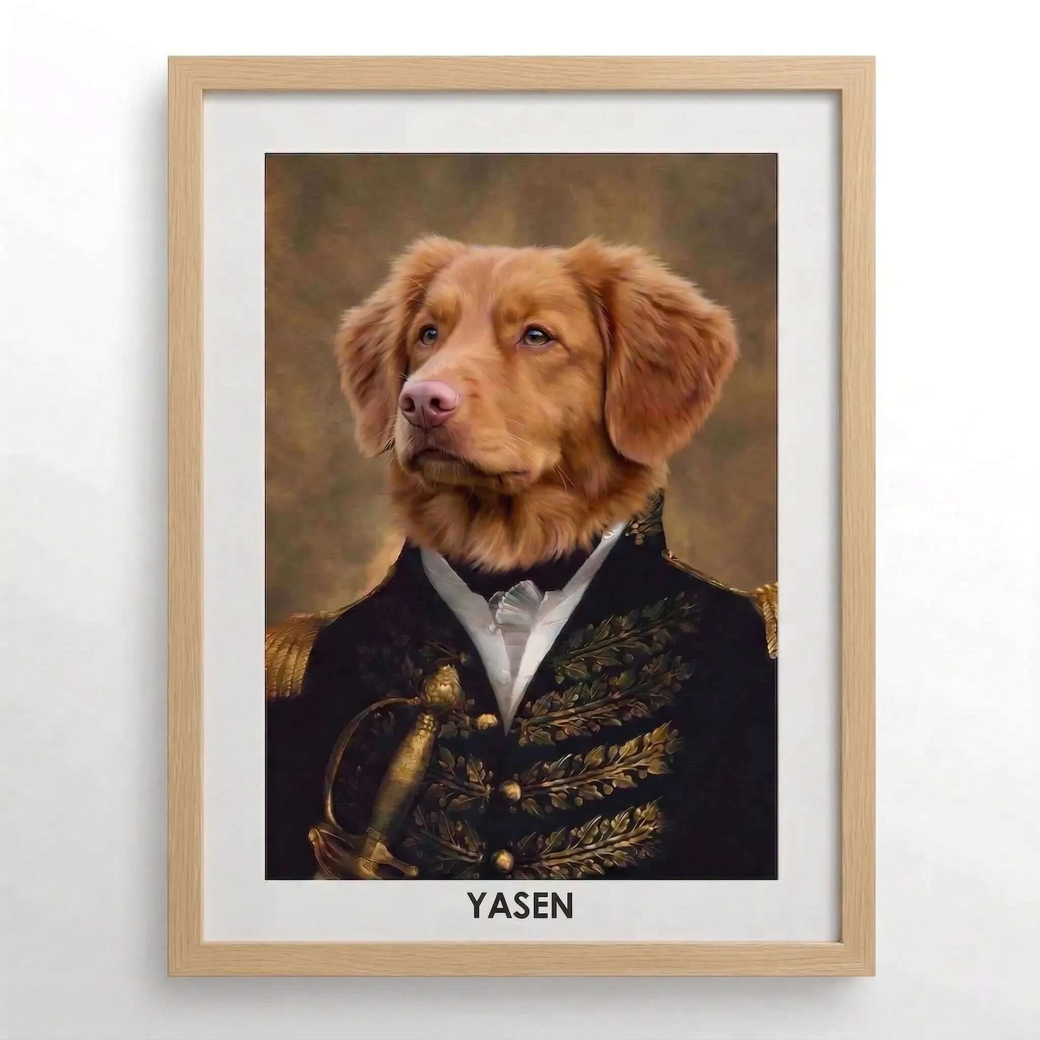 The Prince Custom Pet Portrait- Royal Pet Portrait Custom Hand-Drawn |KOKO