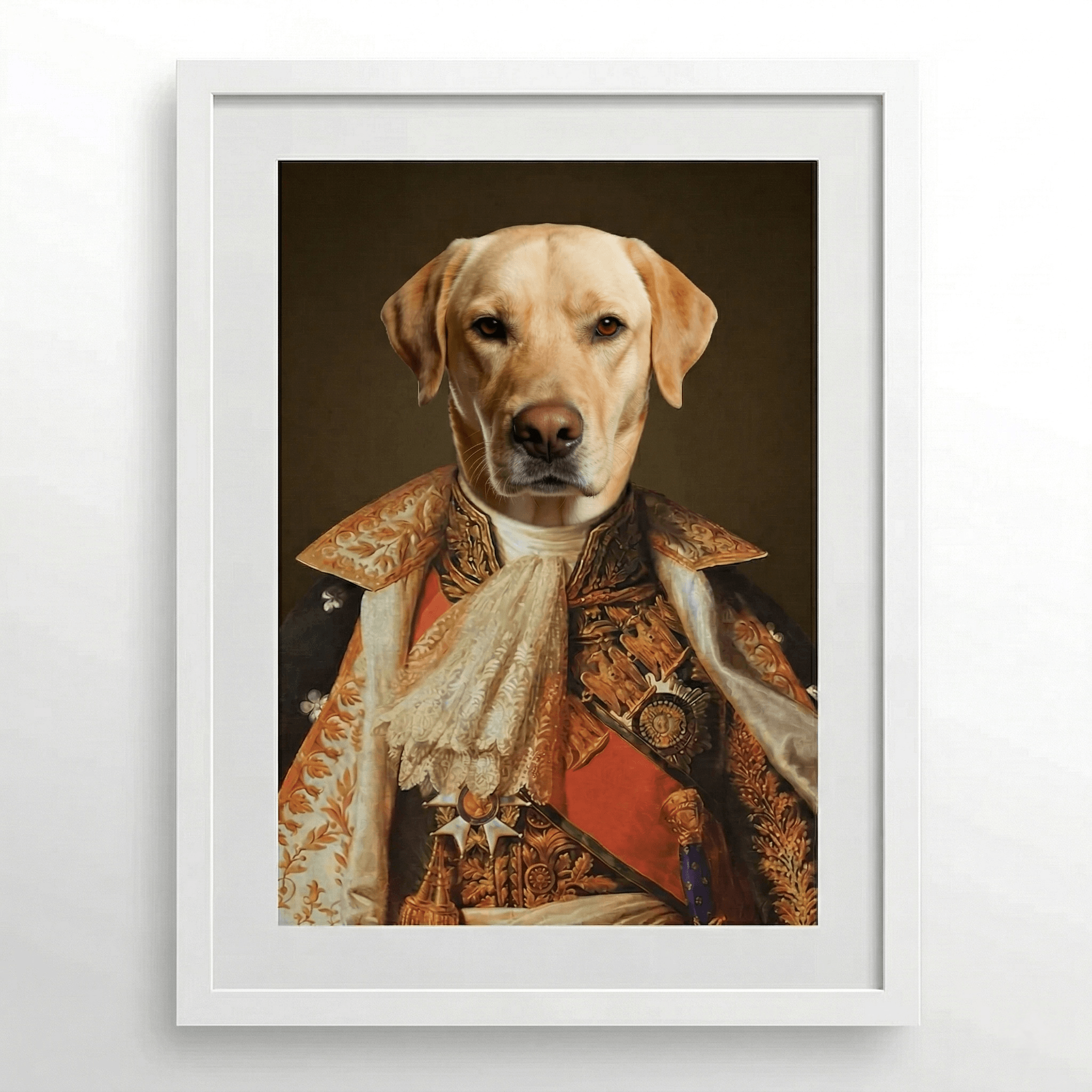 The Princess Custom Pet Portrait- Royal Pet Portrait Custom Hand-Drawn |KOKO