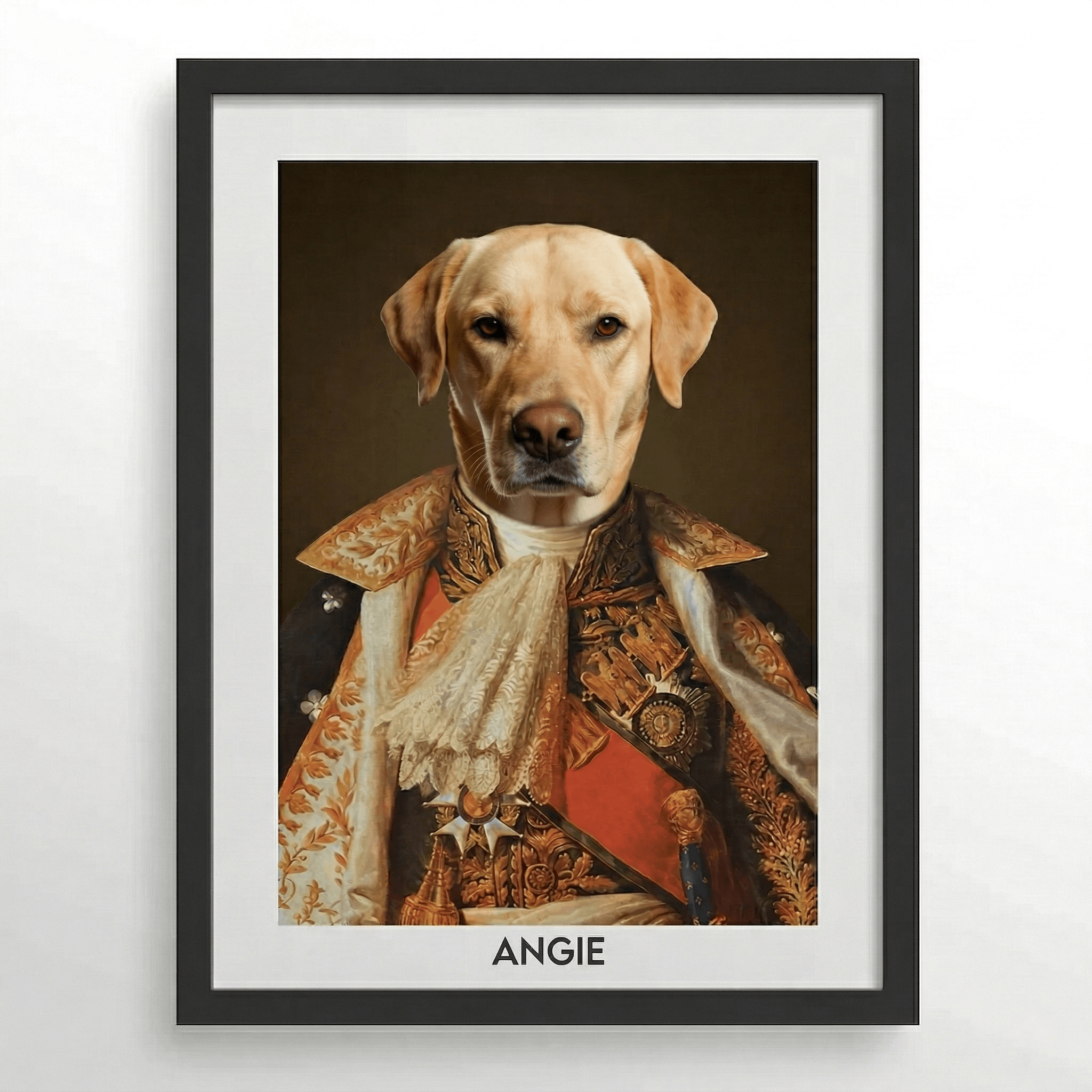 The Princess Custom Pet Portrait- Royal Pet Portrait Custom Hand-Drawn |KOKO