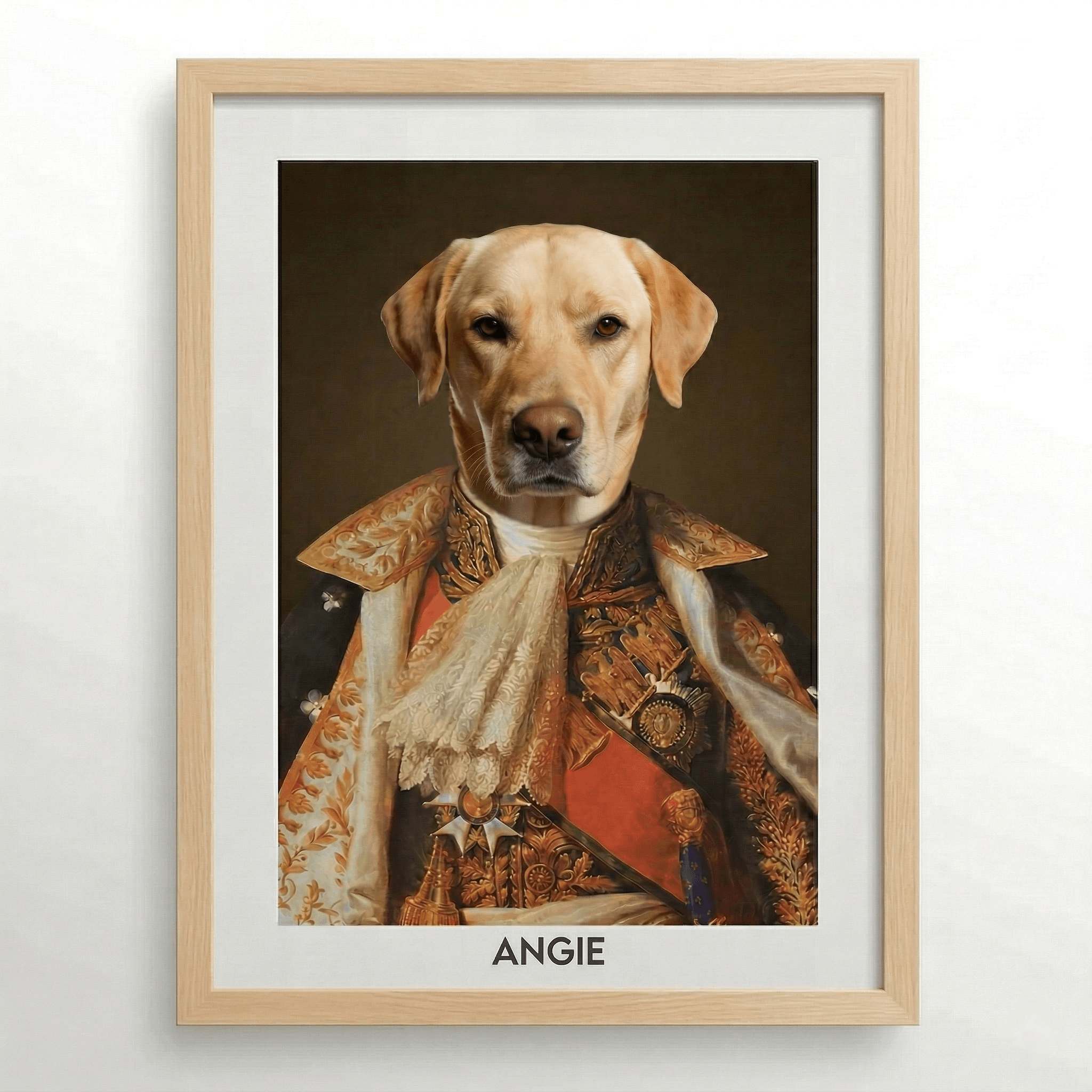 The Princess Custom Pet Portrait- Royal Pet Portrait Custom Hand-Drawn |KOKO