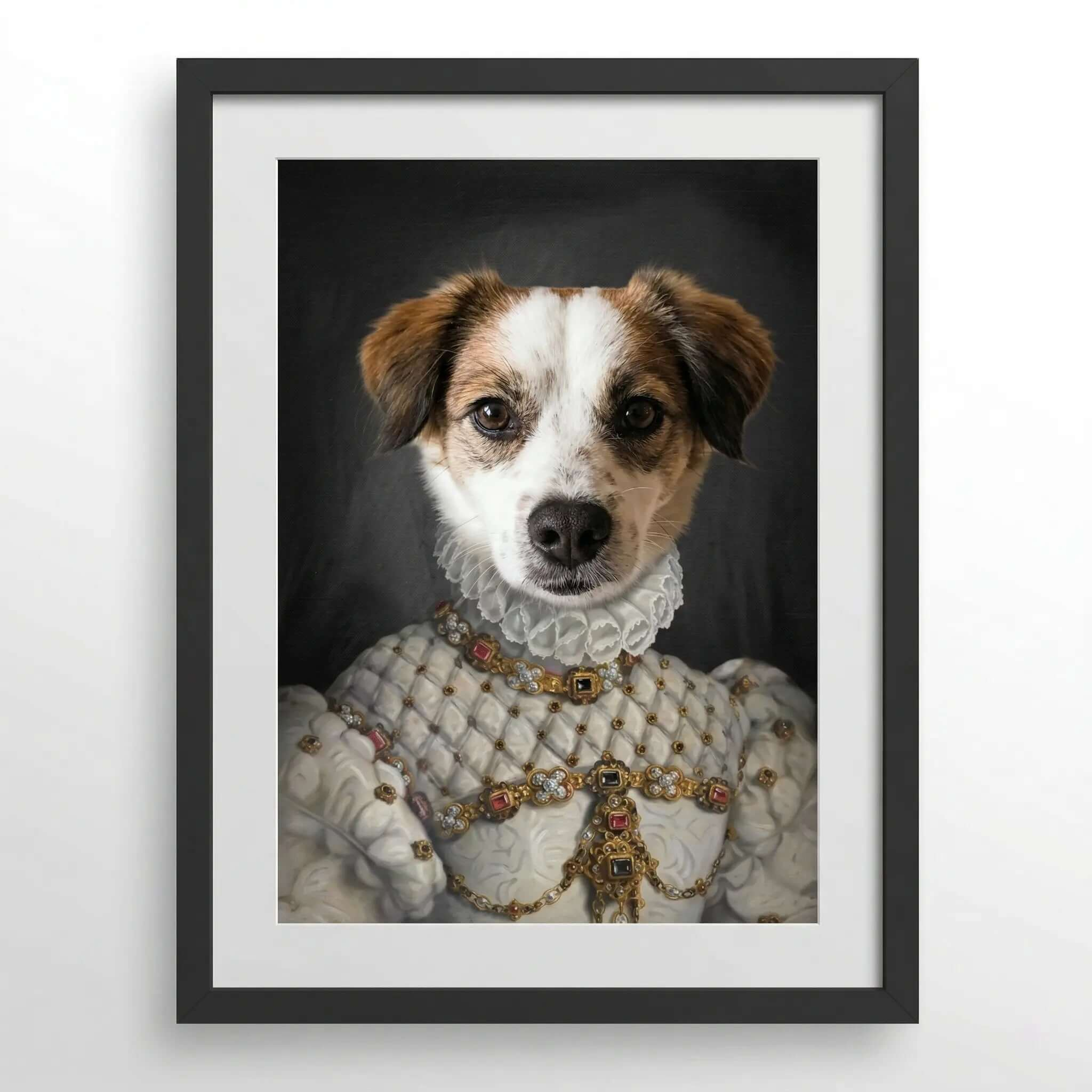 The Proper Lady Custom Pet Portrait- Royal Pet Portrait Custom Hand-Drawn |KOKO