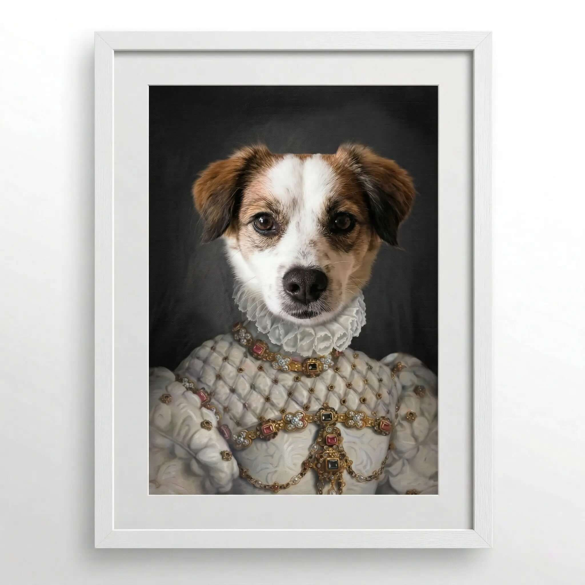 The Proper Lady Custom Pet Portrait- Royal Pet Portrait Custom Hand-Drawn |KOKO