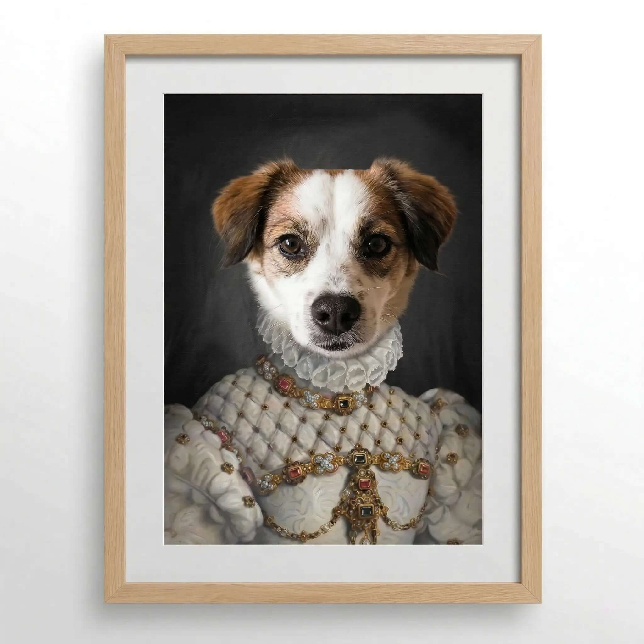 The Proper Lady Custom Pet Portrait- Royal Pet Portrait Custom Hand-Drawn |KOKO