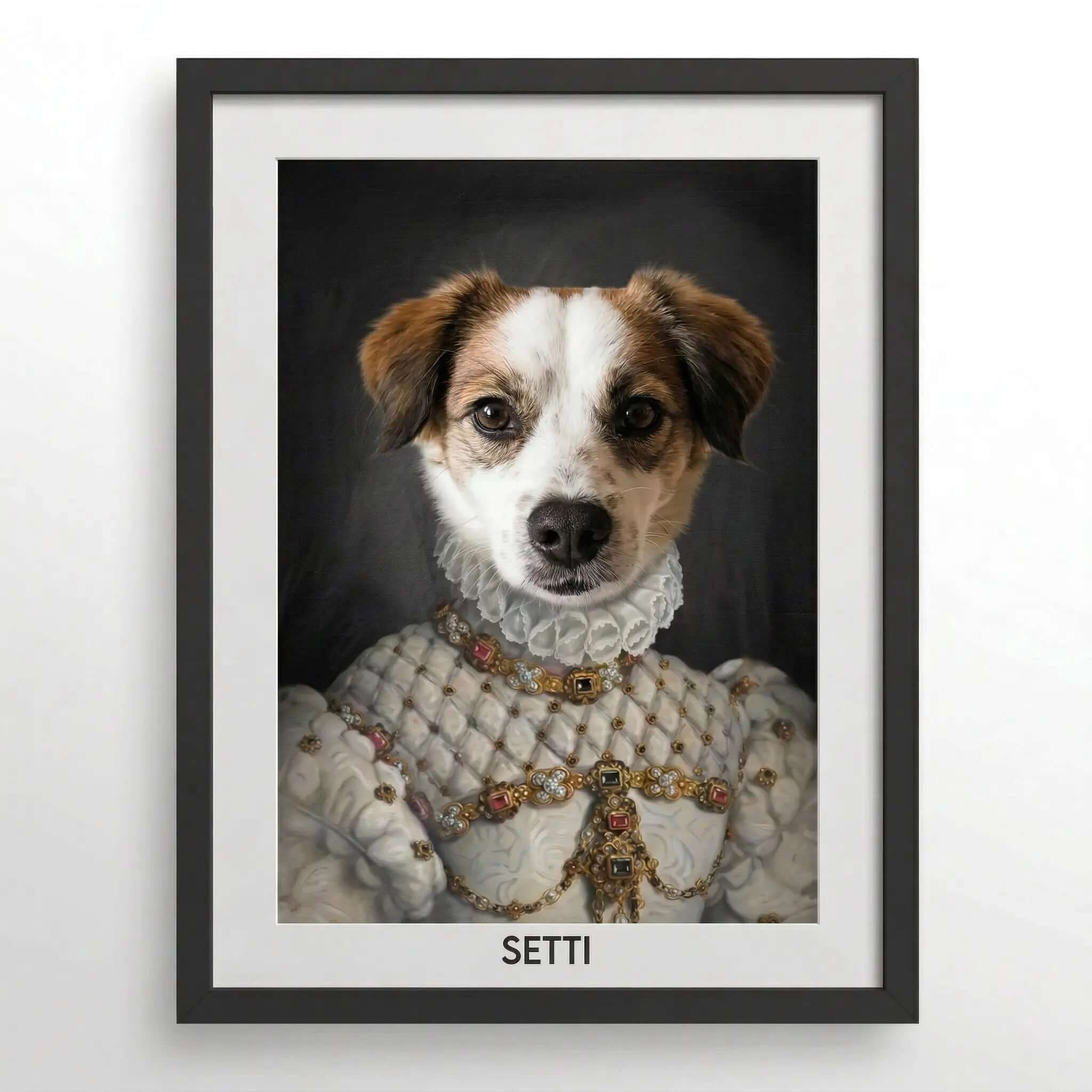The Proper Lady Custom Pet Portrait- Royal Pet Portrait Custom Hand-Drawn |KOKO