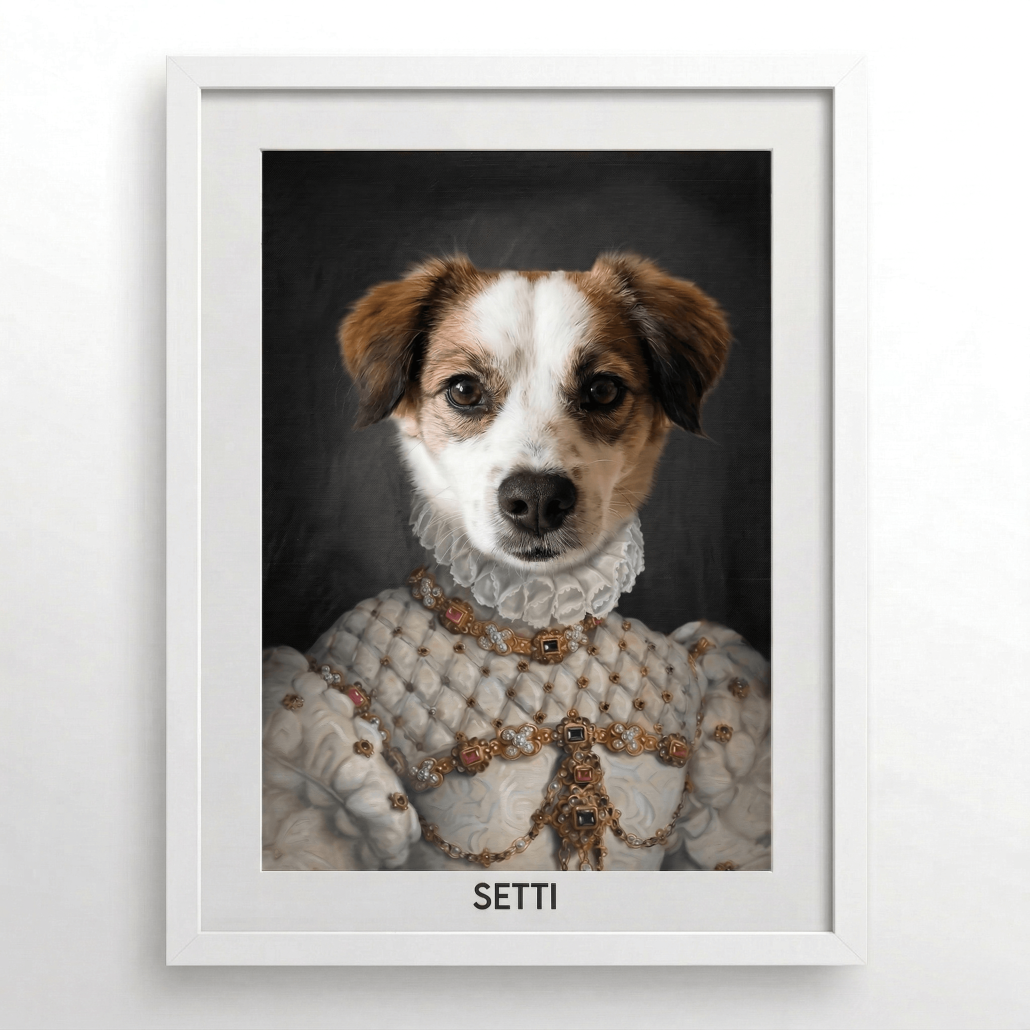 The Proper Lady Custom Pet Portrait- Royal Pet Portrait Custom Hand-Drawn |KOKO