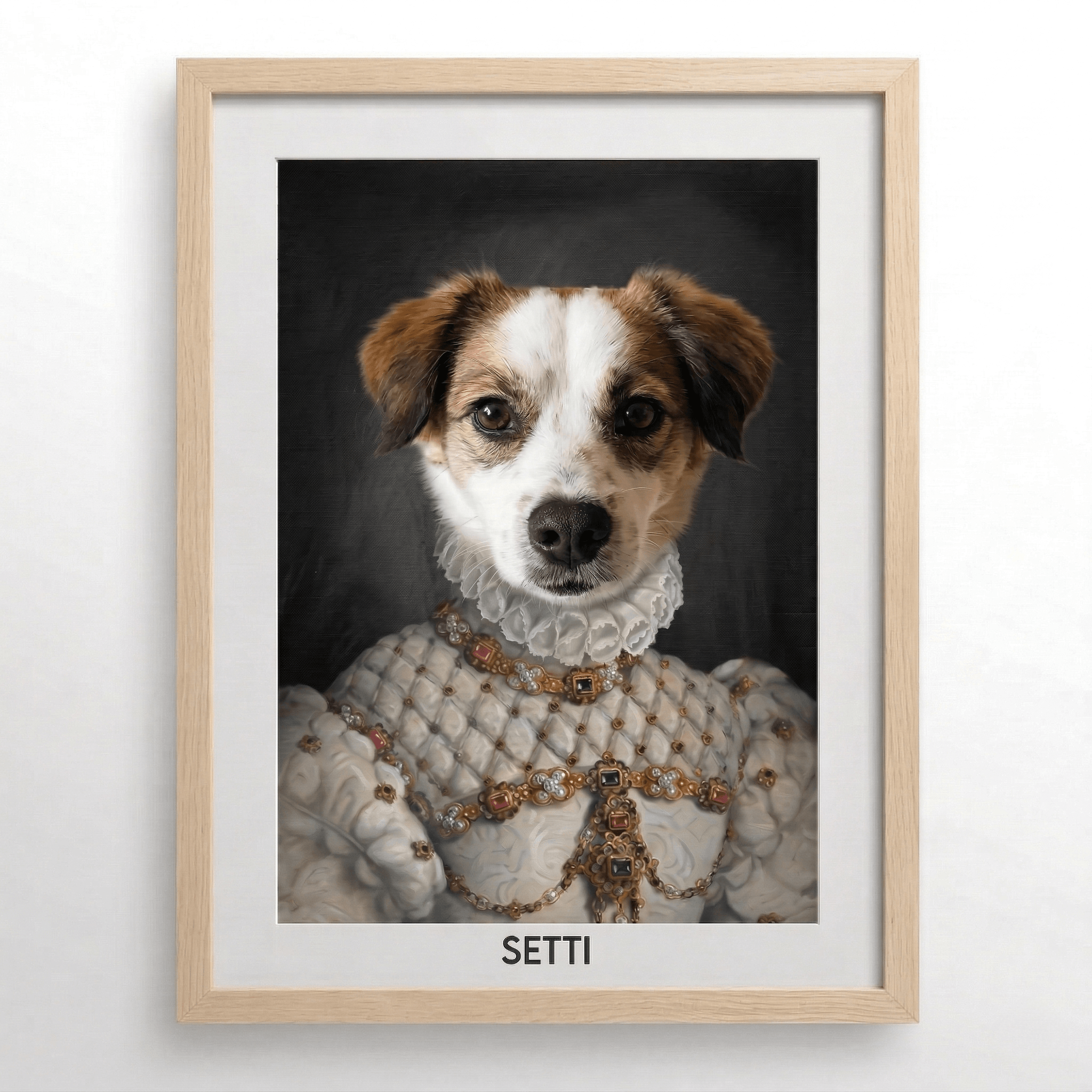 The Proper Lady Custom Pet Portrait- Royal Pet Portrait Custom Hand-Drawn |KOKO