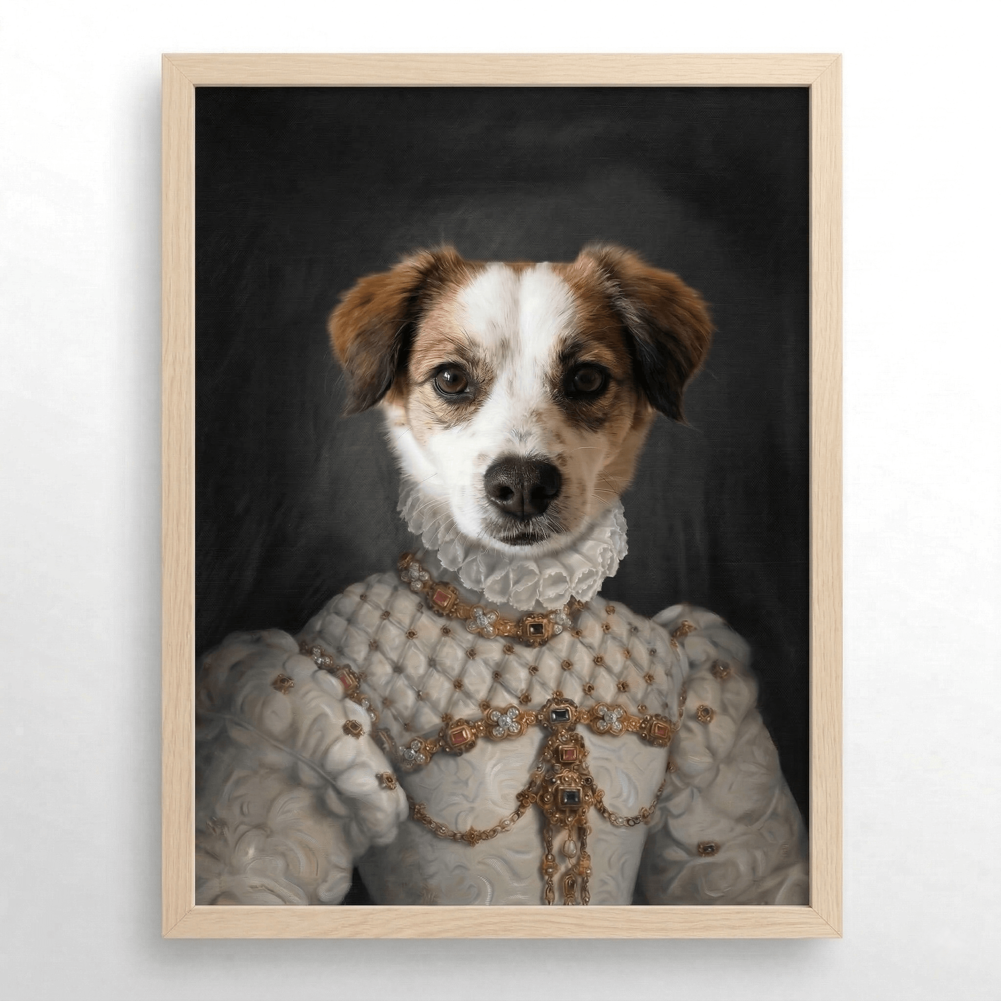 The Proper Lady Custom Pet Portrait- Royal Pet Portrait Custom Hand-Drawn |KOKO