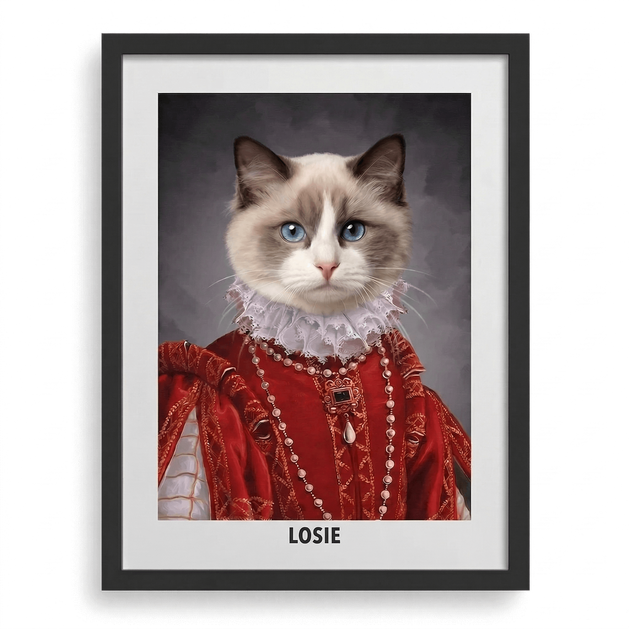 Their Highness Custom Pet Portrait- Royal Pet Portrait Custom Hand-Drawn |KOKO