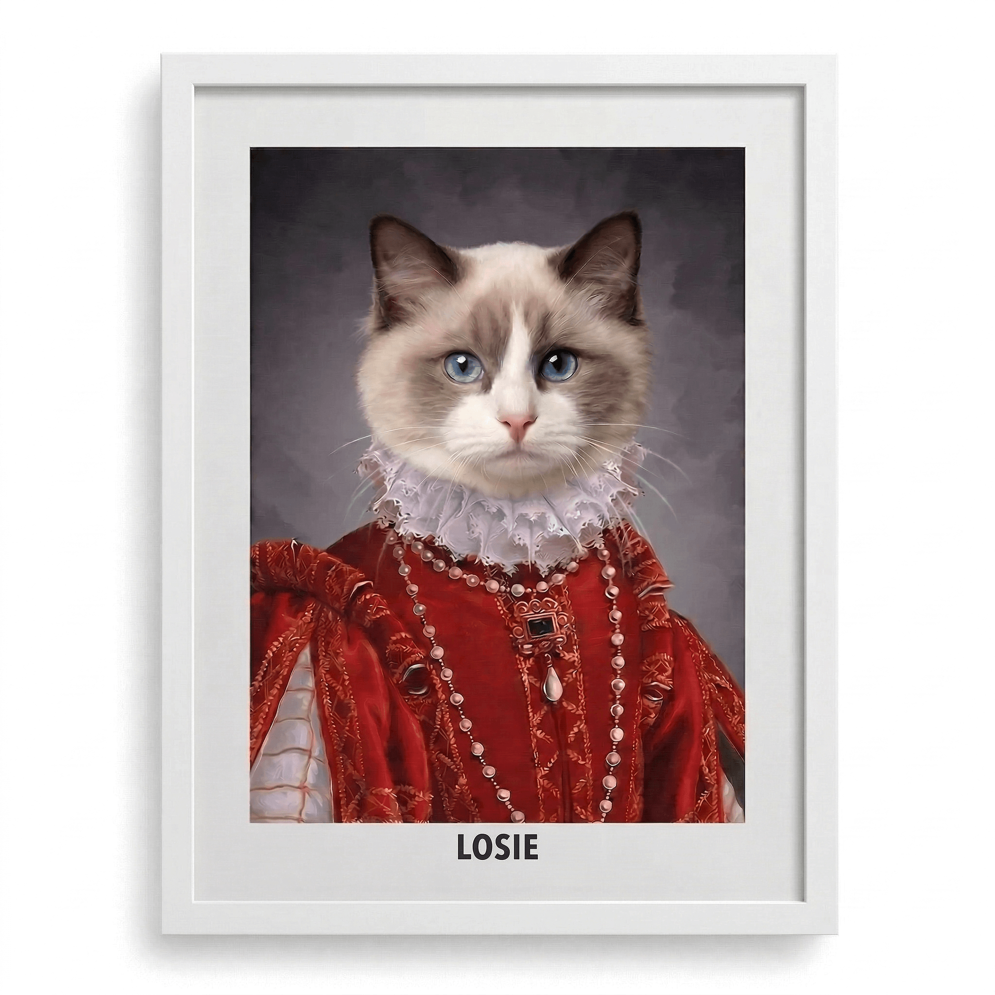 Their Highness Custom Pet Portrait- Royal Pet Portrait Custom Hand-Drawn |KOKO