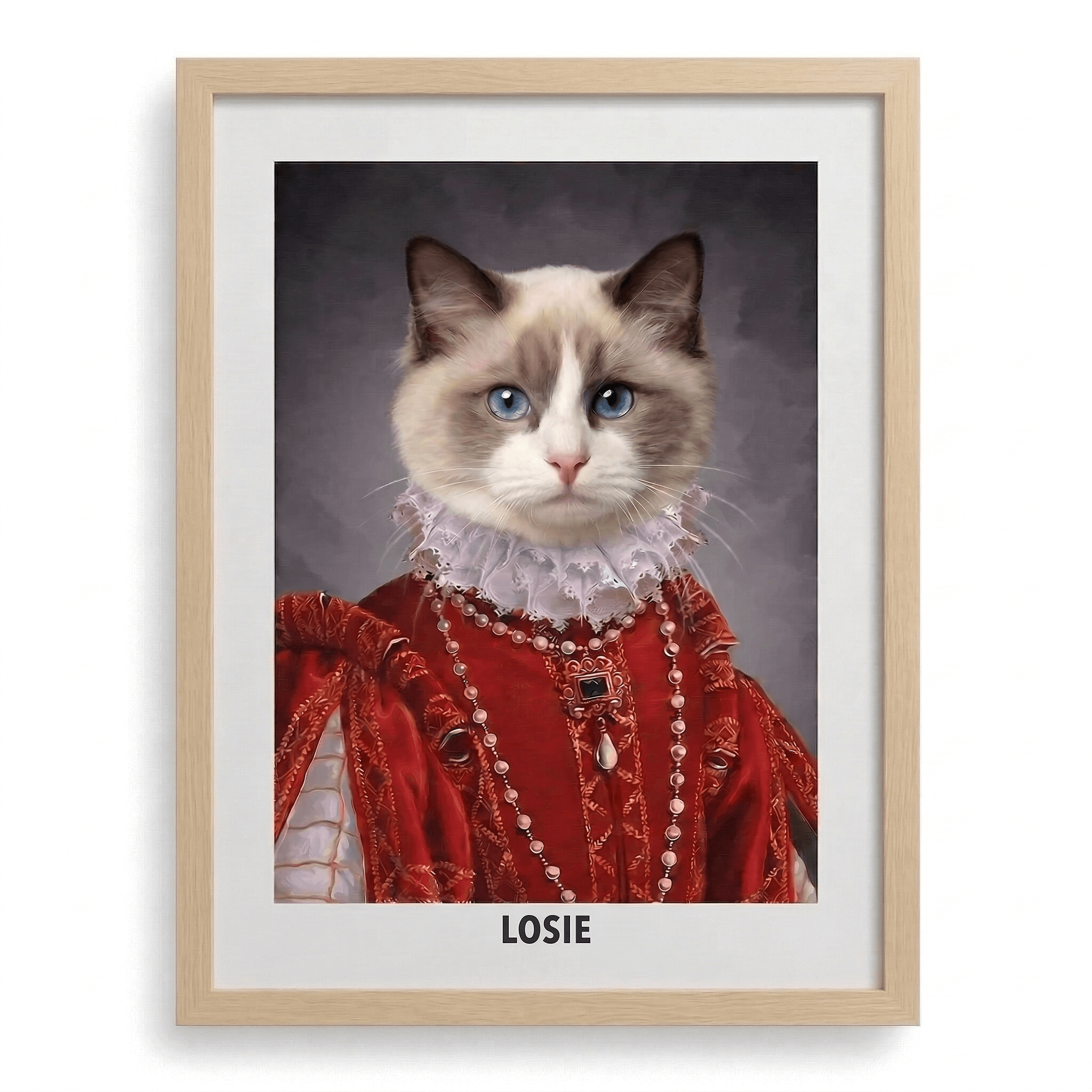 Their Highness Custom Pet Portrait- Royal Pet Portrait Custom Hand-Drawn |KOKO