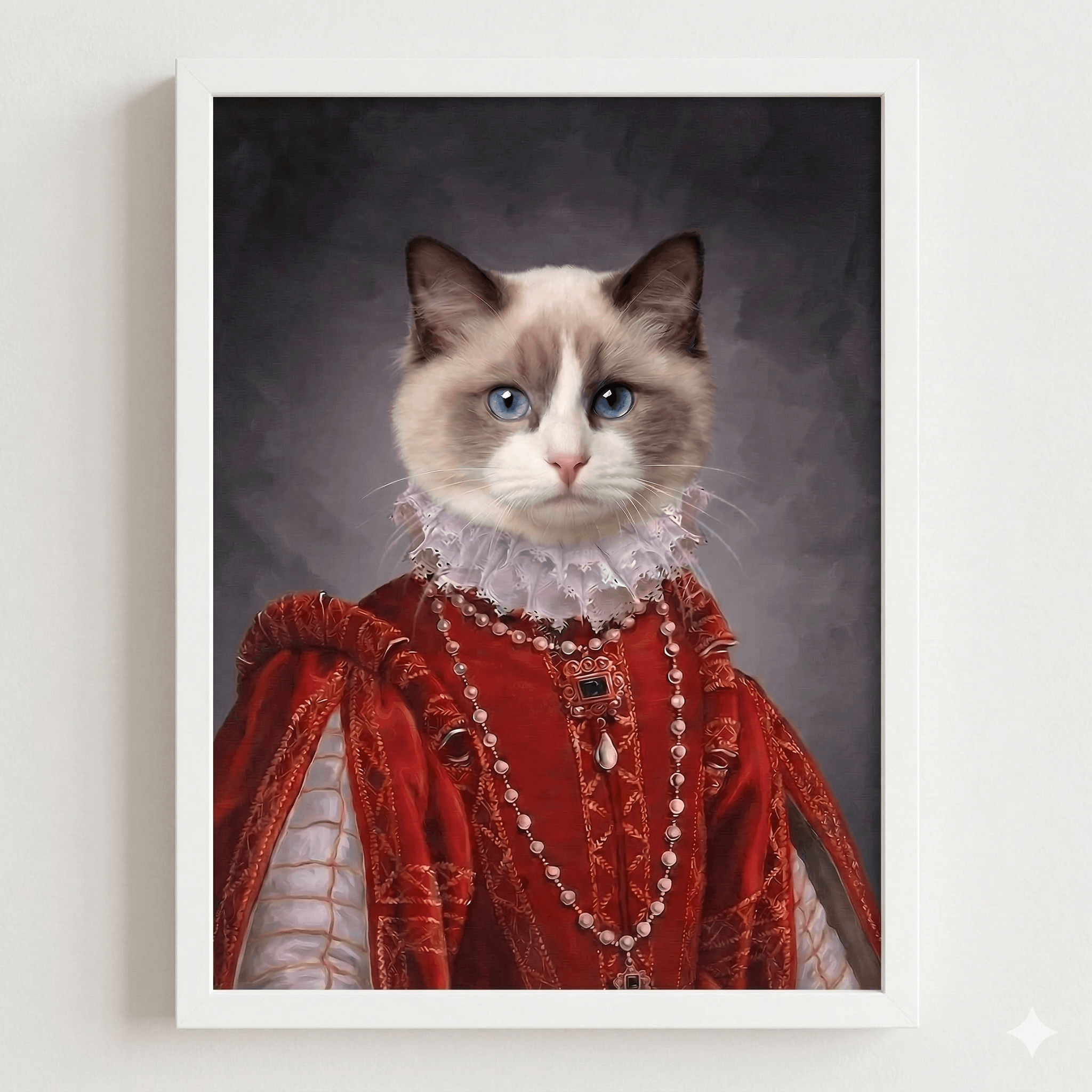 Their Highness Custom Pet Portrait- Royal Pet Portrait Custom Hand-Drawn |KOKO